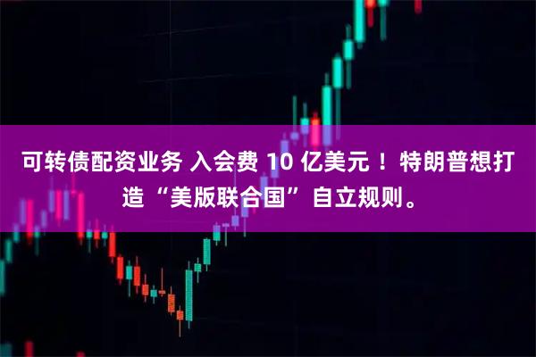 可转债配资业务 入会费 10 亿美元 ！特朗普想打造 “美版联合国” 自立规则。